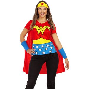 FUNIDELIA Wonder Woman Kostuum voor vrouwen - Superhelden Kostuum - Maat: S - Rood