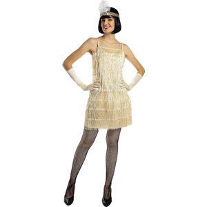 Funidelia | 1920s Flapper Kostuum voor vrouwen - Maat: L - Goud