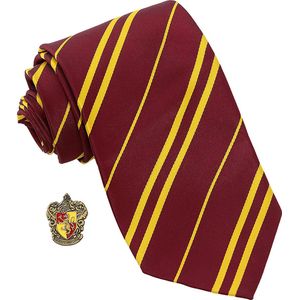 FUNIDELIA Harry Potter Griffoendor Stropdas met Pin voor volwassenen