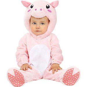 Funidelia | Varkens kostuum voor baby Dieren - Kostuum voor baby Accessoire verkleedkleding en rekwisieten voor Halloween, carnaval & feesten - Maat 6-12 maanden - Roze