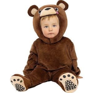 Funidelia | Grizzly beer kostuum voor baby Dieren - Kostuum voor Kinderen, Accessoire verkleedkleding en rekwisieten voor Halloween, carnaval & feesten - Maat 0-6 maanden - Bruin