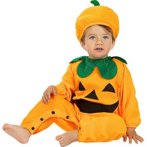 Funidelia | Pompoen kostuum voor baby Eten, Groenten, Halloween, Horror - Kostuum voor baby Accessoire verkleedkleding en rekwisieten voor Halloween, carnaval & feesten - Maat 0-6 maanden - Oranje
