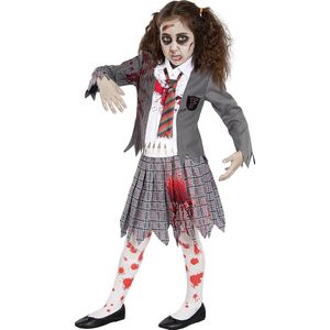 FUNIDELIA Zombie Student Kostuum voor meisjes - 122 - 134 cm