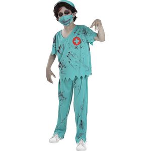 FUNIDELIA Zombie Dokter Kostuum voor jongens - Maat: 135 - 152 cm