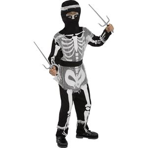 FUNIDELIA Zombie Ninja Skelet Kostuum voor jongens - Maat: 97 - 104 cm