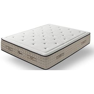 DUPEN® Matras Elegance met pocketveer, hoogte 33 cm, stevige stevigheid, visco-elastisch schuim 1,5 cm, exclusieve stretchstof en Pocket Tech Box-technologie, afmetingen 135 x 180 cm