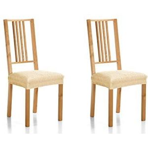 Martina Home Emilia Pack stoelbekleding set voor stoel, stof 24x30x6 cm beige