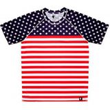 Hoopoe - Stars And Stripes - T-shirt - Rood - Microvezel - Korte Mouwen