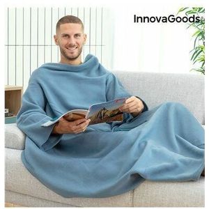 Fleece Deken met Centrale Zak - Blauw - 170x130 cm