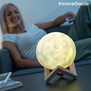 Innovagoods - Maanlamp - LED - 16 Kleuren - Dimbaar - Oplaadbaar - Met afstandsbediening - Moonlight