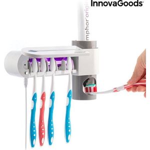 Innovagoods UV Tandenborstelsterilisator - Tandpastadispenser - Hygiënische Tandenborstelhouder