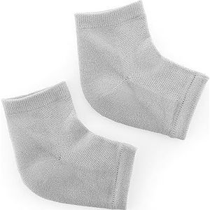 InnovaGoods - Hydraterende Gel Sokken met Natuurlijke Oliën, Unisex, One-size, Ademend, Vermindert Droge en Gebarsten Hielen, Grijs