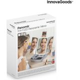 Innovagoods - Panomir - 3-in-1 Vouw LED-Spiegel - Met Make-uporganisator - Modern Ontwerp