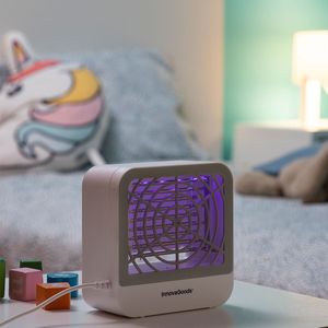 InnovaGoods® Muggenlamp met KL-Box wandhouder, beschermt muggen veilig en effectief, ideaal voor thuis en buiten.