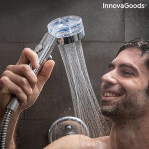 InnovaGoods® Douchekop Heliwer, Ecodouche met drukhelicetechnologie en zuiveringsfilter, bespaart water en energie, compact en elegant ontwerp, ideaal voor de badkamer.