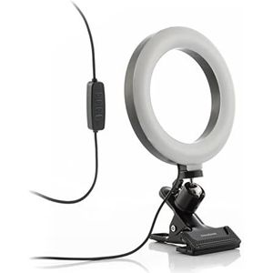 InnovaGoods® Selfielamp met klembeugel Lumahoop, verlicht je selfies en video's, verbetert de kwaliteit van je beeld, met 36 LED's en 3 verlichtingsmodi, ideaal voor thuis, werk en reizen.