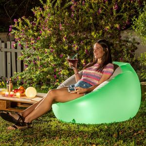 InnovaGoods - Opblaasbare Fauteuil - Veelkleurige Lampjes - Afstandsbediening