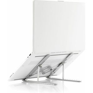 InnovaGoods - Opvouwbare Aluminium Laptopstandaard, 7 Kantelstanden, Antislip Siliconen, Uitschuifbaar, Geschikt voor Laptops, Tablets, Mobiele Telefoons, Inclusief Draagtas, Grijs