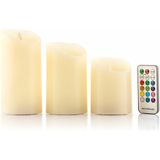 InnovaGoods - Ledkaarsen - Veelkleurig - 3 Stuks - Met Afstandsbediening