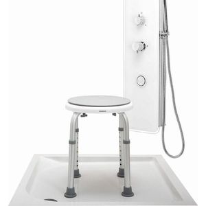 InnovaGoods® Swivel Bath Stool, douchestoel voor senioren met 360° rotatie, kruk met 8 hoogteniveaus, ideaal voor ouderen en mensen met beperkte mobiliteit.