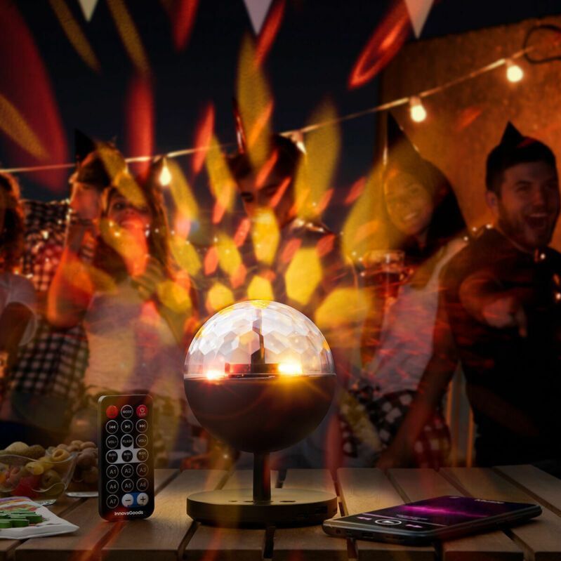 InnovaGoods - Oplaadbare LED Projector - Multicolor - Draagbaar - Zwart