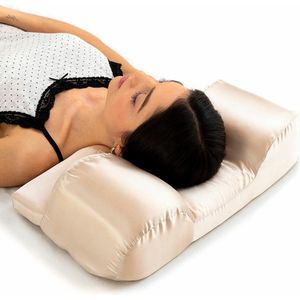 InnovaGoods - Hoofdkussen - Beige - Satijnen Hoes - Antirimpel