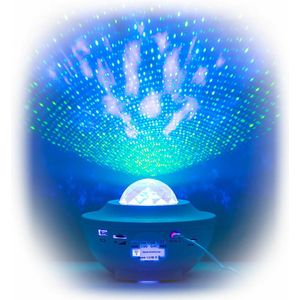 Innovagoods - Sternenprojektor mit Bluetooth-Lautsprecher, Nachtlichtprojektor, 3 Helligkeitsstufen, Nachtlicht, Nachtlicht, Geschenk Baby