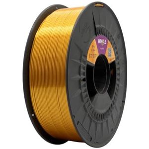 WINKLE PLA Silk Filament (zijde) goud, 3D-printerfilament, PLA-filament 1,75 mm, 300 g, PLA goud, zacht en zijdeachtig oppervlak, maatnauwkeurigheid, spoel 300 g
