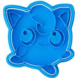 Cuticuter Jigglypuff Pokemon uitsteekvorm, blauw, 8 x 7 x 1,5 cm