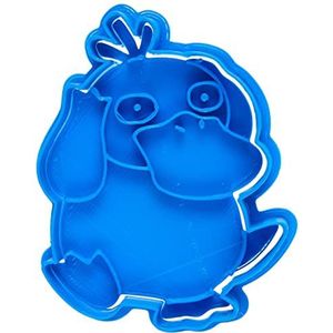 Cuticuter Psyduck Pokemon uitsteekvorm, blauw, 8 x 7 x 1,5 cm