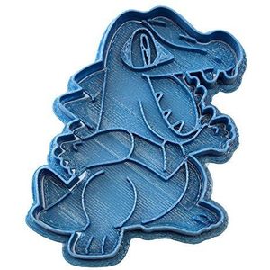 Cuticuter Totodile Pokemon uitsteekvorm van kunststof, blauw