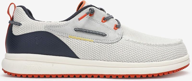 Walk in Pitas - Veterschoenen - Zwart - Leer