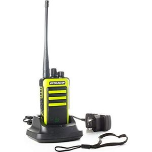Dynascan Draagbare PMR 446 PNI, 446 MHz, 8 CH, VOX, scrambler, 1750 mAh, verborgen display, Walkietalkie, Zwart, Geel