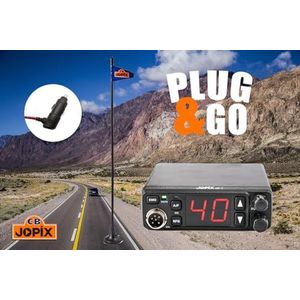 Jopix AP7 AM-FM 27mc vakantiekit incl. magneetvoet antenne (10 km), Walkietalkie