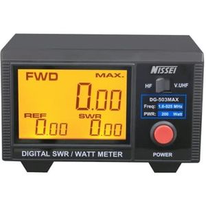 Nissei DG503 - Digitale Roe SWR en Vermogensmeter - Zwart - 200 Watt
