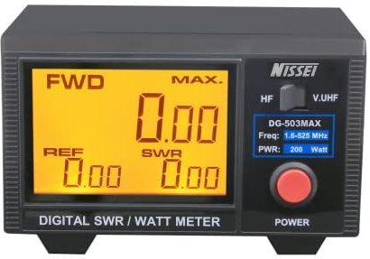 Nissei DG503 - Digitale Roe SWR en Vermogensmeter - Zwart - 200 Watt