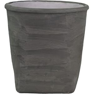 CIAL LAMA Bloempot van onregelmatig cement, donkergrijs, 24 cm