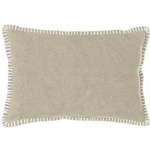CIAL LAMA Decoratief kussen met quiltpatroon, beige, design boho, bed, bank, 50 cm