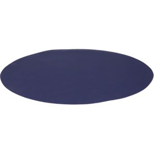Wicotex - Placemats Uni - Donker Blauw - Rond 38 cm - Katoen/Polyester - Anti Slip Laag