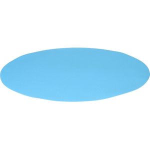 Wicotex - Placemats Uni - Turquoise - Rond 38 cm - Katoen/Polyester - Anti Slip Laag