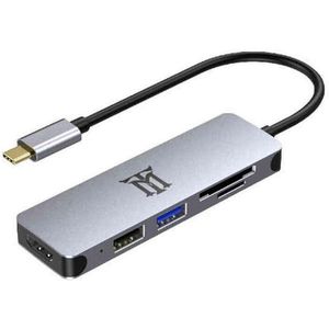 Maillon Technologique - HUB MAILLON PREMIUM TIPO C 3.1 - Docking Station - Grijs - Aluminium