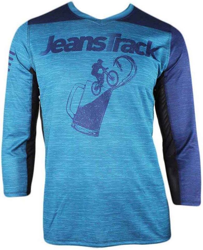 Jeanstrack Bike beer Enduro T-shirt Met 3 4 Mouw Blauw L Man