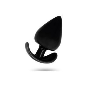 ADDICTED TOYS Anale plug TPR zacht - extra gevoel en comfort - flexibel en ergonomisch - 11 cm - zwart