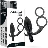 ADDICTED TOYS | Addicted Toys Butt Plug With Cock Ring And Ball-strap - Black