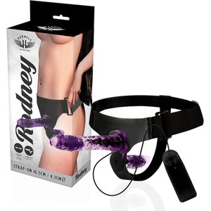 HARNESS ATTRACTION | Harness Attraction + Rodney Double Purple Vibrator 18 X 3.5cm | Sex Toy for Woman | Vibrator