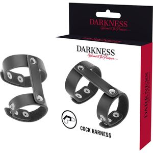 DARKNESS BONDAGE | Darkness Adjustable Leather Penis And Testicles Ring | Sex Toy for Couple | BDSM | Cockring | Sex Toy for Man | Bondage | Fetish