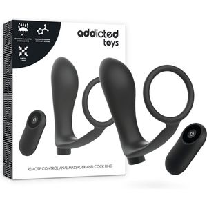 ADDICTED TOYS | Addicted Toys Remote Control Anal Massager And Cock Ring With Vibrator | Sex Toy for Man | Cock Ring | Buttplug | Sex Toy for Couple | Vibrating Cock Ring