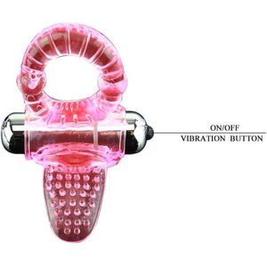 Baile - Vibrerende Cockring - Krachtige Bullit Vibrator met 10 trilfuncties - Roze - Diameter 46mm