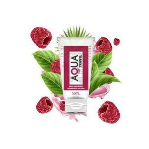 AQUA TRAVEL | Aqua Travel Wild Raspberry Flavour Waterbased Lubricant - 50 Ml | Glijmiddel | Durex Glijmiddel | Glijmiddel Waterbasis