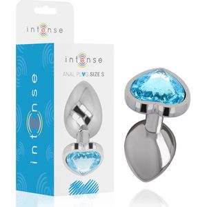 INTENSE ANAL TOYS | Intense - Metal Aluminum Anal Plug Heart Blue Size S | Buttplug | Sex Toys voor Vrouwen